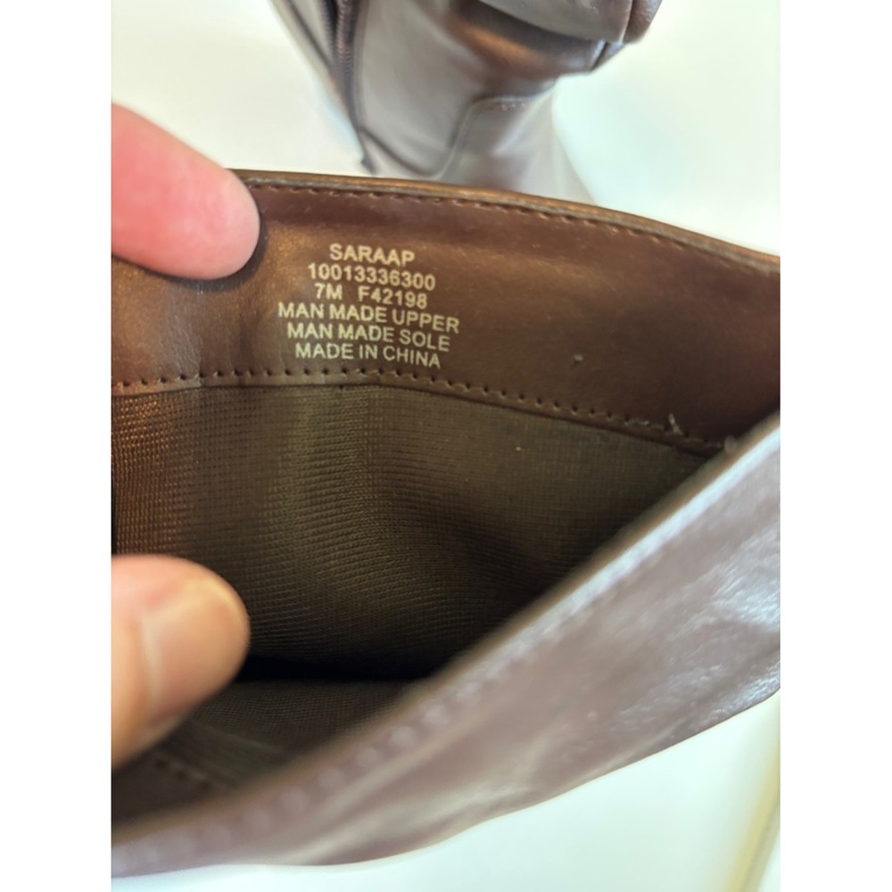 Style & Co. Dark Brown Slouchy Mid-Calf Heeled Boots 7M Like New - Picture 4 of 9